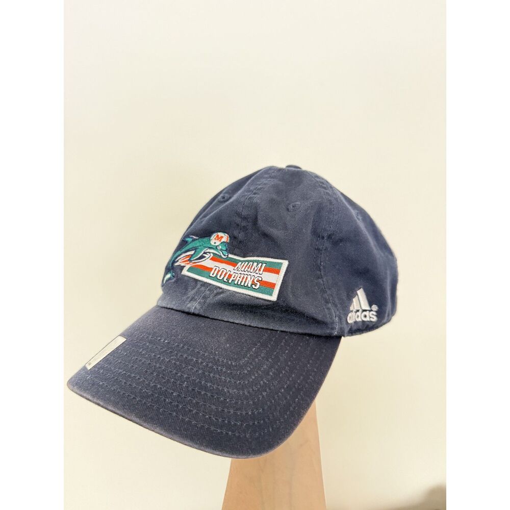 VINTAGE ADIDAS NFL NEW Deadstock 90's miami dolphins embroidered hat NFL